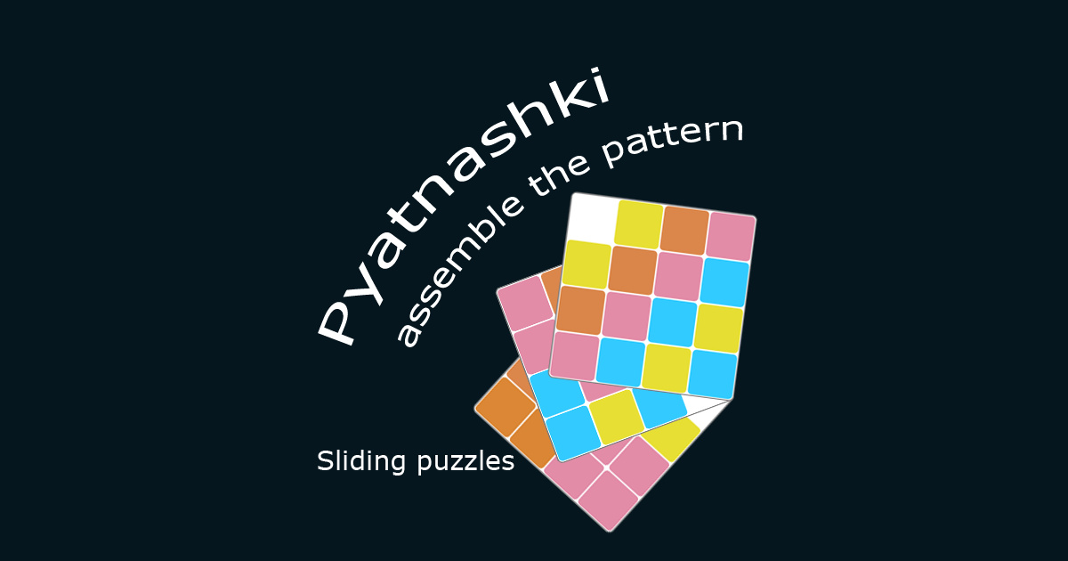 Image Sliding puzzle. Pyatnashki. Get the pattern
